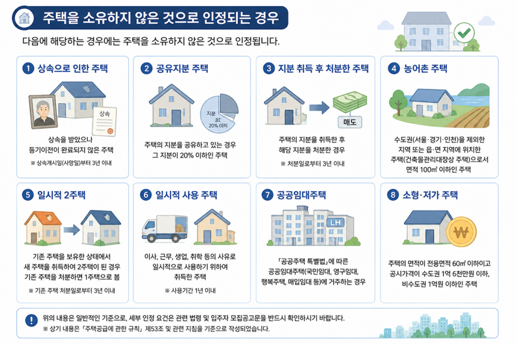 무주택자가 알아야 할 2가지 무주택 인정사유