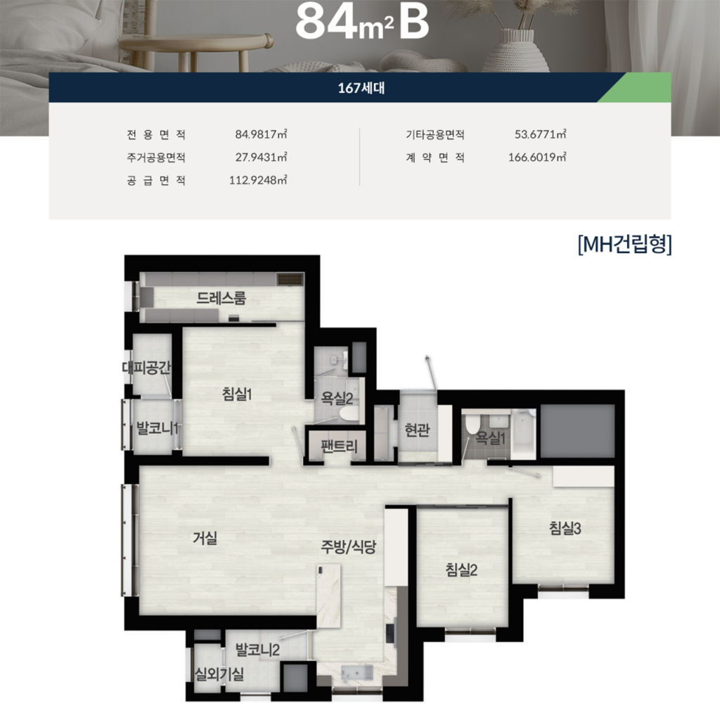 삼성 P5착공 평택 브레인시티 6BL 대광로제비앙 메디스파크 선착순 6 평택 브레인시티 대광로제비앙 메디스파크 84B 평면도