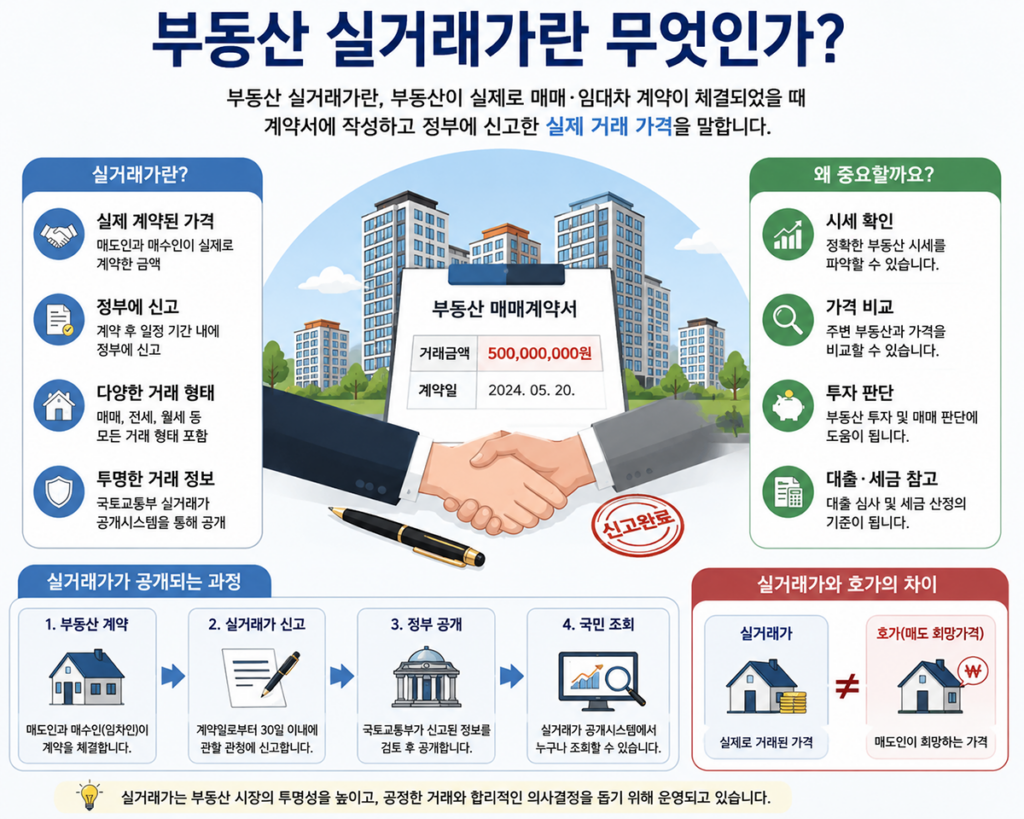 부동산실거래가 3가지 확인 사항 실거래가란