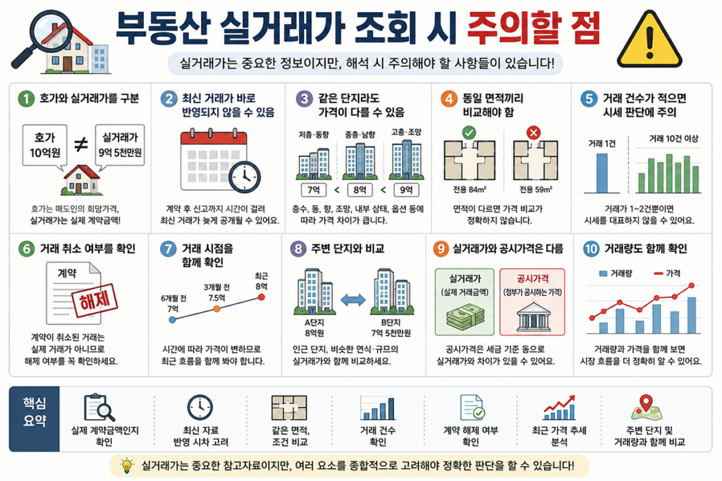 부동산실거래가 3가지 확인 사항 주의할점