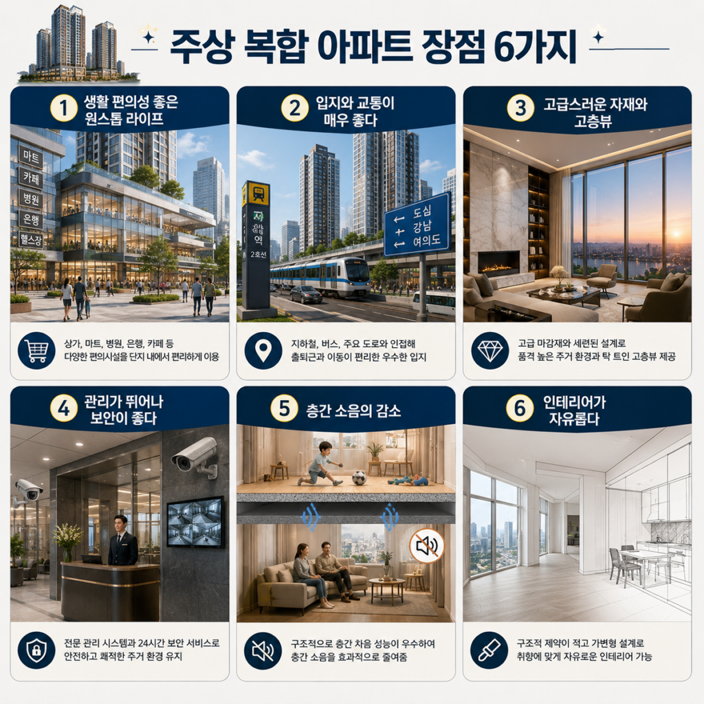 주상복합 아파트 장단점 6가지 주상복합아파트장점 6가지